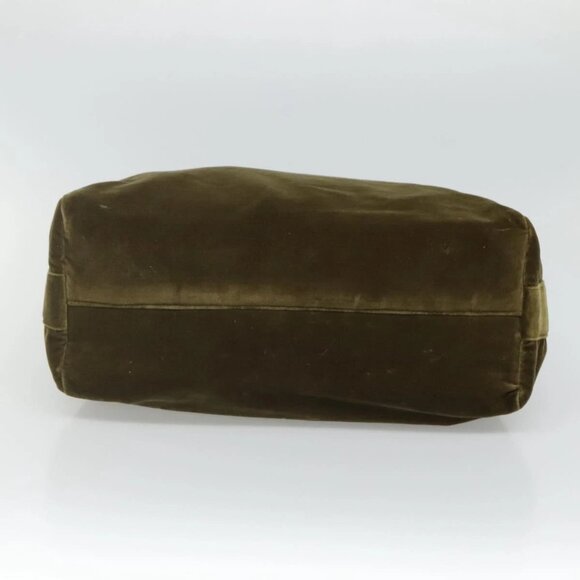 PRADA Shoulder Bag Velor Khaki Auth ep8096 - Picture 7 of 16